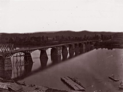Bridge over Tennessee River at Chattanooga, ca. 1864.