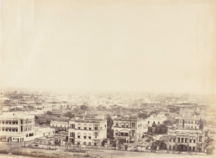 [View of the City from the Ochterlony Monument, Calcutta], 1850s.