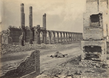 Ruins of the R.R. Depot, Charleston, South Carolina, 1860s.