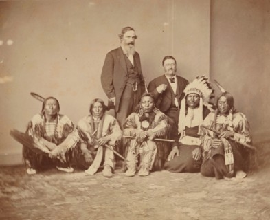General J. E. Smith and Indians, 1870s.