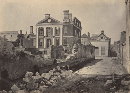 Ruins of the Pinckney Mansion, Charleston, South Carolina, 1860s.