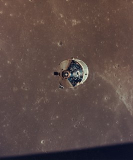 Apollo 11 Command and Service Modules Photographed from the Lunar Module in Orbit, 1969.