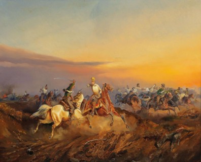 A Scene from the Hungarian Revolution on 1848-1849, c. 1850. Creator: Bensa, Alexander von (1820-1902).