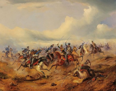 A Scene from the Hungarian Revolution on 1848-1849, c. 1850. Creator: Bensa, Alexander von (1820-1902).