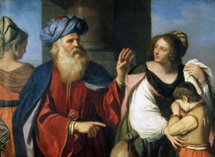 Abraham Casting out Hagar and Ishmael, 1657. Creator: Guercino (1591-1666).