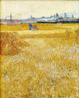 Arles: View from the Wheat Fields (The Harvesters), 1888. Creator: Gogh, Vincent, van (1853-1890).