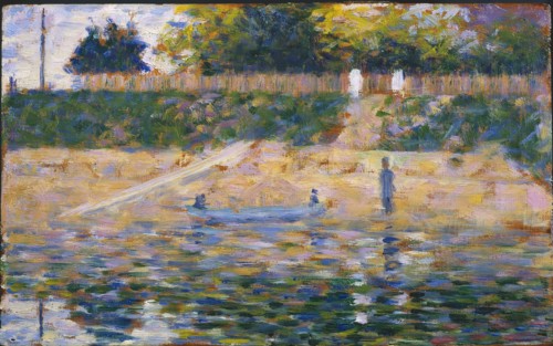 Boats Near The Beach at Asnieres, ca. 1883. Creator: Seurat, Georges Pierre (1859-1891).