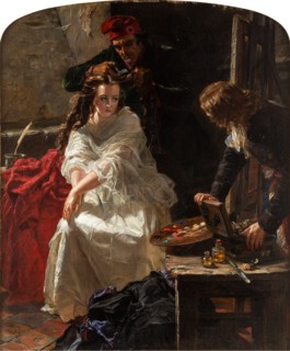 Charlotte Corday in the Prison of the Conciergerie, 1862. Creator: Ward, Edward Matthew (1816-1879).