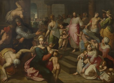 Christ Blessing the Children (Let the little children come to me). Creator: Backer, Jacob, de (1540/45-ca. 1600).