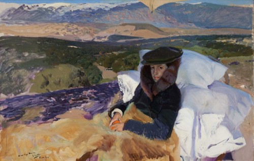 Convalescent Maria in El Pardo, 1906. Creator: Sorolla y Bastida, Joaquín (1863-1923).