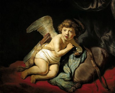 Cupid Blowing a Soap Bubble, 1634. Creator: Rembrandt van Rhijn (1606-1669).