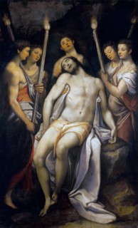 Dead Christ Supported by Angels, 1566-1568. Creator: Zuccari, Federico (1539-1609).