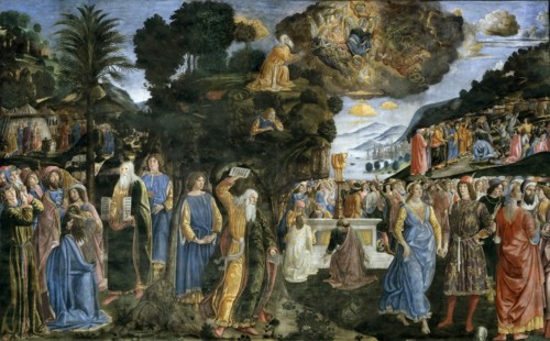 Discesa dal monte Sinai (The Descent from Mount Sinai), 1481-1482. Creator: Rosselli, Cosimo di Lorenzo (1439-1507).
