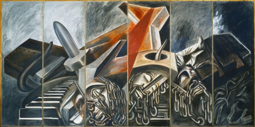 Dive Bomber and Tank, 1940. Creator: Orozco, José Clemente (1883-1949).