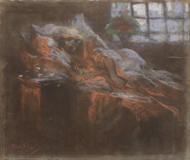 Dreaming. Creator: Mucha, Alfons Marie (1860-1939).