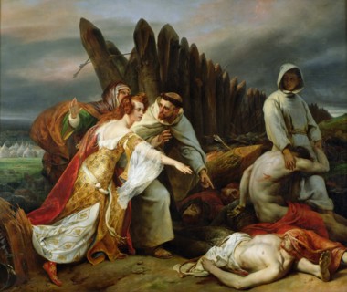 Edith Finding the Body of Harold, 1828. Creator: Vernet, Horace (1789-1863).