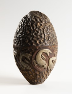 Egg-shaped box. Designed by Alexei Zinovyev, End 1890s. Creator: Workshop of Princess Maria Tenisheva in Talashkino.