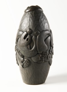 Egg-shaped box. Designed by Alexei Zinovyev, End 1890s. Creator: Workshop of Princess Maria Tenisheva in Talashkino.