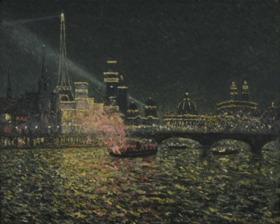 Féerie nocturne: Exposition universelle 1900 (Nocturnal festivities: World's Fair 1900), 1900. Creator: Maufra, Maxime (1861-1918).
