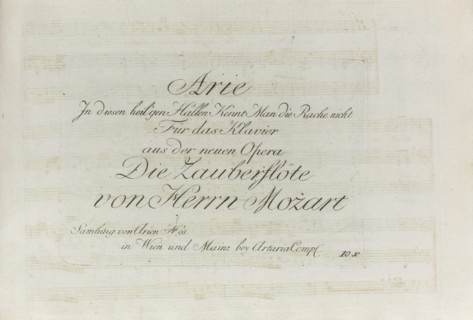 First Artaria edition of Die Zauberflöte by W.A. Mozart, 1791-1792. Creator: Mozart, Wolfgang Amadeus (1756-1791).