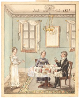 Greeting card, 1821. Creator: Anonymous.