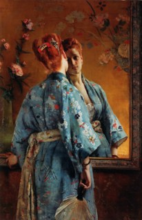 La Parisienne japonaise, ca 1871-1874. Creator: Stevens, Alfred (1823-1906).