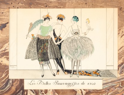 Les Belles Sauvagesses de 1920, from Le Bonheur du Jour ou, Les Graces à la Mode, 1924. Creator: Barbier, George (1882-1932).