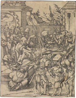 Martyrdom of Saint Bartholomew. From the series Martyrdom of the Twelve Apostles, c. 1520. Creator: Cranach, Lucas, the Elder (1472-1553).