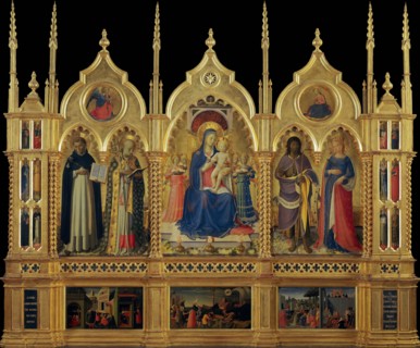 Mary with Child and Saints (The Perugia Altarpiece), ca 1437. Creator: Angelico, Fra Giovanni, da Fiesole (ca. 1400-1455).