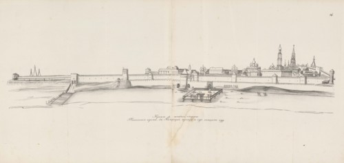 Moscow Kremlin seen from the West, 1661-1662. Creator: Meierberg (Meyerberg), Augustin, von (1612-1688).