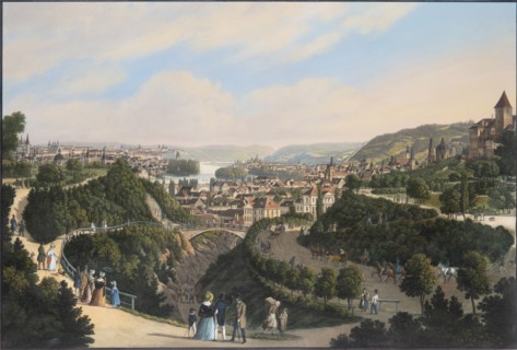 New Town, Vysehrad and Smichov, c. 1830. Creator: Morstadt, Vincenc (1802-1875).