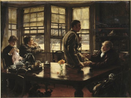 Parable of the prodigal Son: the Departure, 1880. Creator: Tissot, James Jacques Joseph (1836-1902).
