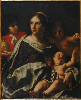Portrait of Anna Maria Ranuzzi as Allegory of Charity, 1665. Creator: Sirani, Elisabetta (1638-1665).