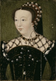 Portrait of Catherine de Médicis (1519-1589), ca. 1575. Creator: Clouet, François, (School)  .