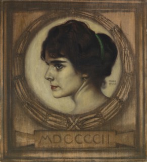 Portrait of Gemma Bierbaum, 1902. Creator: Stuck, Franz, Ritter von (1863-1928).
