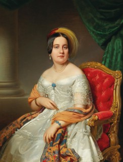 Portrait of Louise von Wertheimstein (1813-1890), née Biedermann, 1845. Creator: Einsle, Anton (1801-1871).