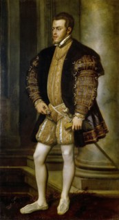 Portrait of Philip II (1527-1598), King of Spain and Portugal, ca 1554. Creator: Titian (1488-1576).