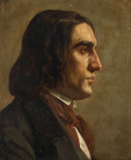 Portrait of the Composer Robert Schumann (1810-1856), c. 1840. Creator: Anonymous.
