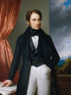 Portrait of the violinist and composer Josef Benesch (1795-1873), 1840. Creator: Ender, Eduard (1822-1883).