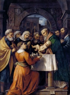 Presentation of Jesus in the Temple, 1529. Creator: Romanino, Gerolamo (1485/6-1566).