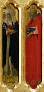 Saint Catherine of Siena and Saint Jerome (From the Perugia Altarpiece), ca 1437. Creator: Angelico, Fra Giovanni, da Fiesole (ca. 1400-1455).