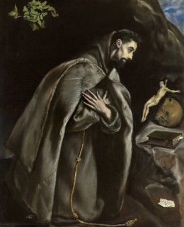 Saint Francis praying, ca 1585. Creator: El Greco, Dominico (1541-1614).