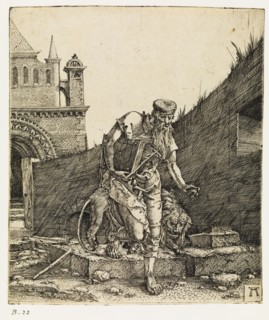 Saint Jerome Walking in a Churchyard, before 1519. Creator: Altdorfer, Albrecht (c. 1480-1538).