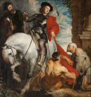 Saint Martin Sharing his Cloak, 1625. Creator: Dyck, Sir Anthony van (1599-1641).