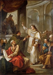 Saint Stephen before the High Priest and Elders of the Sanhedrin, 1745. Creator: Natoire, Charles Joseph (1700-1777).