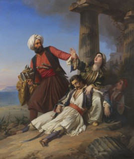 Scene from the Greek War of Independence, 1841. Creator: Jacobs, Paul Emil (1802-1866).