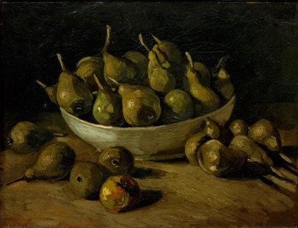 Still Life with an Earthen Bowl and Pears, 1885. Creator: Gogh, Vincent, van (1853-1890).