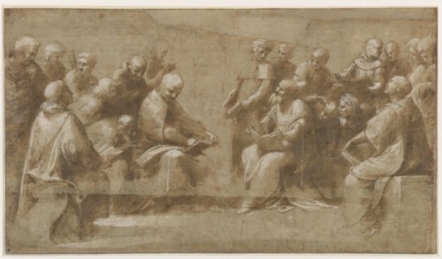 Study for The Disputation of the Holy Sacrament, 1508-1510. Creator: Raphael (Raffaello Sanzio da Urbino) (1483-1520).