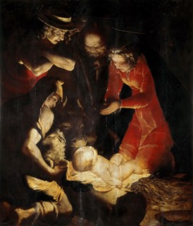 The Adoration of the Shepherds, 1550. Creator: Cambiaso (Cambiasi), Luca (1527-1585).