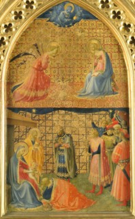 The Annunciation and The Adoration of the Magi, c. 1433-1434. Creator: Angelico, Fra Giovanni, da Fiesole (ca. 1400-1455).